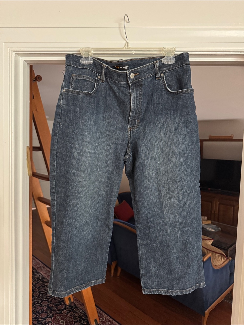 Women’s Dark Blue Denim  Cropped Jeans